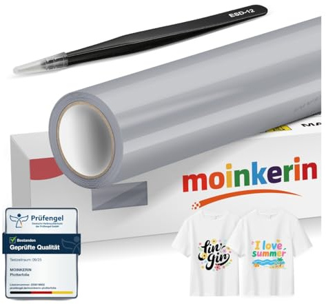 moinkerin plotterfolie textil silver med pincett 30,5 x 200 cm