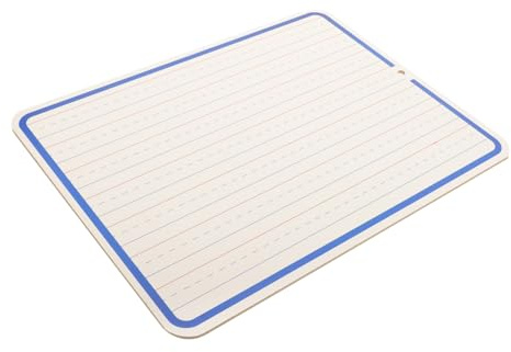 Uonlytech Tableau Effaçable Double Face pour Apprentissage Tableau avec Lignes pour Écrire Ardoise Pratique pour Étudiants et Enseignants