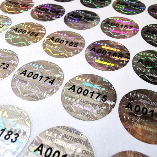 Tamper Proof Stickers 15mm with Genuine Security Hologram and Unique Serial Number Authentication (648)