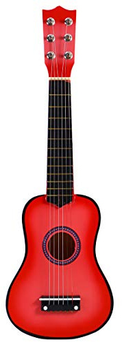 BESPORTBLE Chitarra Acustica per Bambini in Legno 21 Pollici Rosa 6 Corde, Suono Eccellente e Dita Protette, per Principianti e Sviluppo Musicale