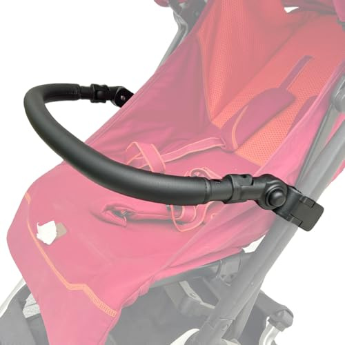 Feliliber Barre pare-chocs pour poussette GB Pockit+ / Cybex Libelle - Accoudoir réglable en cuir PU (grande taille)