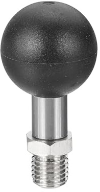 PATIKIL 1 Ball Mount Base Ball Adapter with M10 Threaded Bolt Stainless Steel for Action Camera Camcorder Compatible for Double Socket Arms Mount Motorcycles Electric Vehicle, Silver
