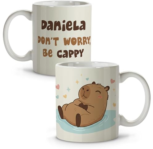 Taza personalizada capibara. Tazas de cafe capybara. Tazas desayuno. Regalos originales para mujer y hombre. Regalo para novia. Detalles compañeros de trabajo. Amigo invisible. Regalos personalizados