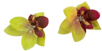 TMTGTS Orecchini a forma di orchidea, 1 paio di orecchini a forma di fiore bohémien, gioielli alla moda, per gite casual, tutti i giorni, appuntamenti, eventi hawaiani, feste in spiaggia, viaggi, San