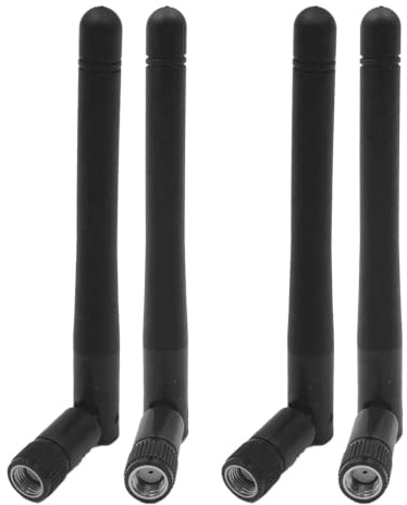 4 RP-SMA Male Dual-Band WiFi Antennas, 2.4GHz and 5.8GHz for Routers | external wireless aerials, RP-SMA male connectors, for routers network cards video surveillance monitors and Bluetooth