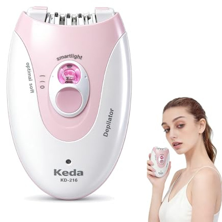 ChronoNest Epilator Face Epilator for Women with LED Light, Rechargeable Facial Hair Remover Electric Ladies Hair Removal Device for Face, Arms, Legs
