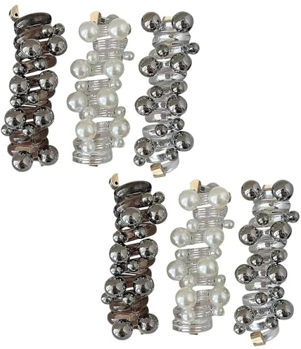 6PCS Spiral Hair Ties for Women, Coil Telephone Scrunchies Braided