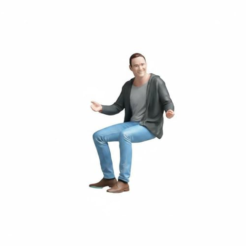 FQRDKT Miniaturfigur Sitzende Modellfigur Bewegliche Resinfigur Handbemalte Sammlerfigur für Bastelprojekte Desktopanzeigen Architekturdesigns Dekorationszwecke, 1-24 Feinfarbe