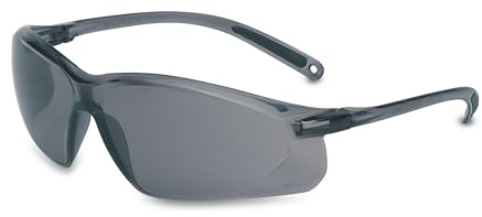 Honeywell 1015362 A700 TSR Gafas de seguridad con capa dura, montura gris, lentes de policarbonato, patillas deportivas, revestimiento antiarañazos (paquete de 10)