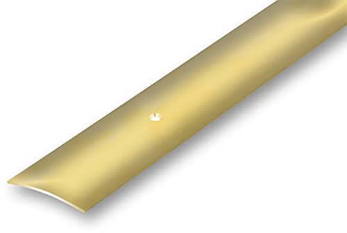 (27,49EUR/m) 50 x 1180 mm Messing Übergangsprofil gelocht glänzend poliert Massiv
