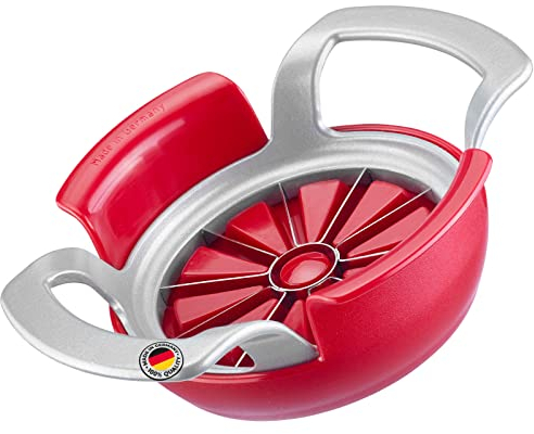 Westmark Cortador de manzanas y peras con plato de corte Divisorex-Spezial, Aluminio/Acero Inoxidable/Plástico, Plateado/Rojo, 51112260