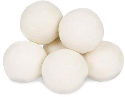 Wool Dryer Balls by 6-Pack, Reusable Natural Fabric Softener