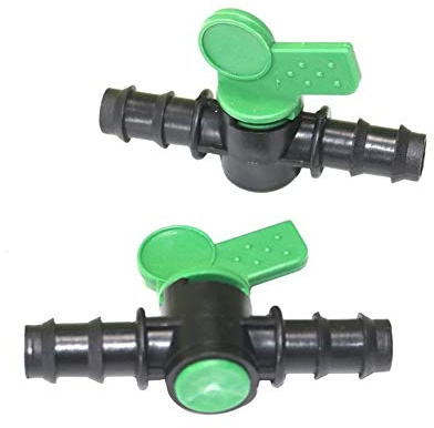 Wgd FA 2pc 13mm Barbed Tuyau Vanne 2 Voies Connecteur Droit Plomberie Irrigation Contrôle De Débit d'eau Commutateur Tube Joint Adaptateur