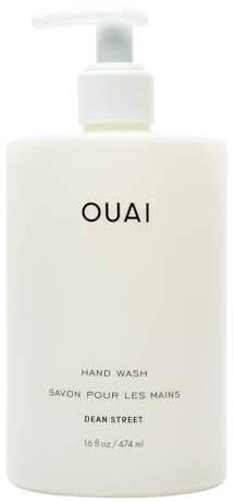 OUAI Hand Wash, Dean Street - Liquid Hand Soap with Jojoba, Avocado, & Rose Hip Oil for Replenished Skin - Gentle Exfoliating Kitchen & Bathroom Soap (16 Fl Oz)