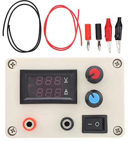 VINGVO Fuente de alimentación de CC Ajustable, regulador de Potencia Ajustable Fuente de alimentación de 5 A Fuentes de alimentación de Laboratorio para PC para Laboratorio para el hogar