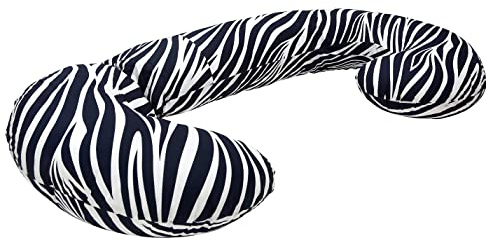 Mother Hood Still- und Lagerungskissen - ergonomisch mit Öko-Tex Standard 100 - Viele Farben und Muster (Zebra dunkelblau) 001/168 250 cm