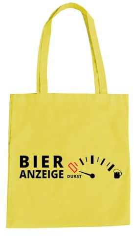 Bier Anzeige Baumwolltasche - Maß Weizen Auto Tank Gelb