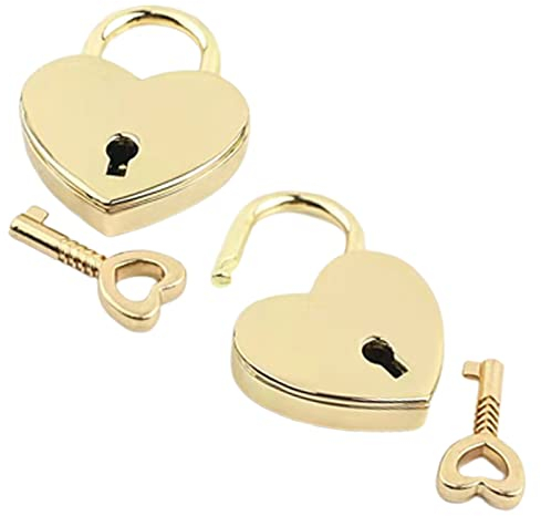 Herzform Schloss Schloss Vorhängeschloss Kleines Schloss Mit Schlüssel Mini Schloss Vintage Liebesschloss Mit Schlüssel Schloss Kleines Herzförmiges Liebesschloss für Locker Schmuck Aufbewahrungsbox