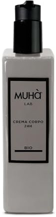 MUHA' | Crema Corpo Bio, Bergamotto e Ambre Gris, 230ml | Idratante ad Azione Lenitiva, Adatta a Pelli Delicate e Sensibili