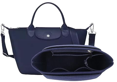 D.DUO Taschen-Organizer, Geldbörsen-Einsatz-Organizer für Longchamp Le Pliage Neo Umhängetasche (Dunkelblau, S)