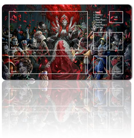 Four leaves Brettspiel MTG Spielmatten+Kostenlose wasserdichte Tasche,TCG Card Game Table Mat Größe 60X35CM Mouse Pad Kompatibel Mit MTG TCG (Zone-INNISTRAD Crimson Vow KE-with Zone)