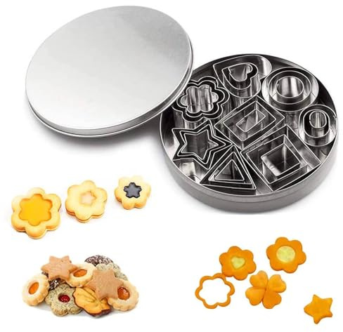 12 Stück Donut Ausstecher, Ausstecher Rund, Ausstechformen, Ringe Edelstahl Kreis Keksausstecher Fondant Ausstecher Set, Ausstecher Rund Zum Backen Von Teig GebäCk Keksformen (24 Stücke)