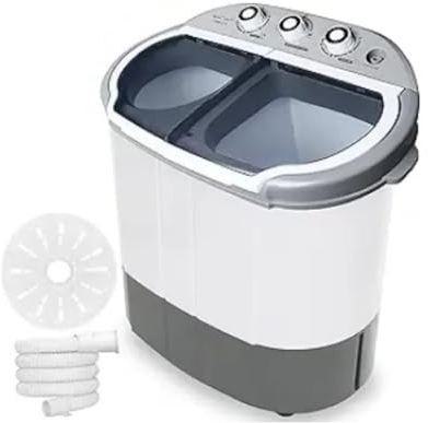 Portable Twin Tub Washing Machine Twin Tub Washing Machine Laundry Compact Washer Spinner Combo For Camping Dorms Apartments College Rooms Washer Drying