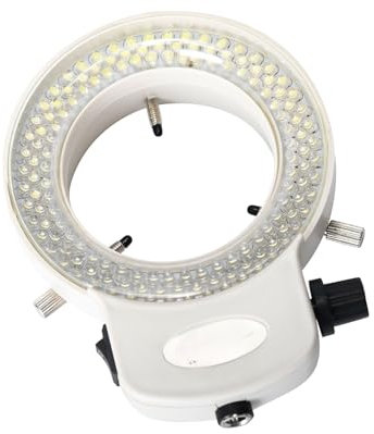 Llzzy Adjustable 144 LED Bulb Microscope Ring Light Lamp US/UK/EU/AU Plug UK (white,1 PC)