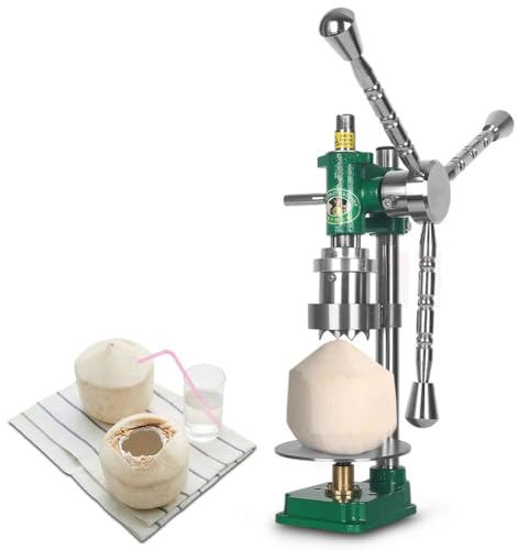 Stainless Steel Coconut Opener Tool - Vertical Hand Press Driller Opener for Home, Fruit Shop, Supermarket - Manual Coconut Hole Opening Machine