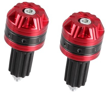 TUCKBOLD 1 Paar 18 mm Lenker-Endkappen für Motorrad, rote Autoteile