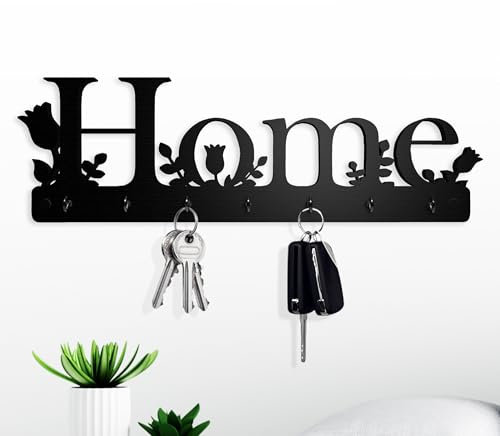 anygoods Schlüsselbrett im Home Design mit 7 Metallhaken NEU