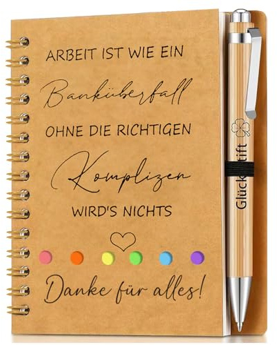 boocooberg Dankeschön Geschenke für Kollegen,Kleine Geschenke für Kollegen Lehrer Inspirierend,Geschenke für Kollegen Notizblock 10x15cm Beste Danke Geschenk Kollegen Abschiedsgeschenk