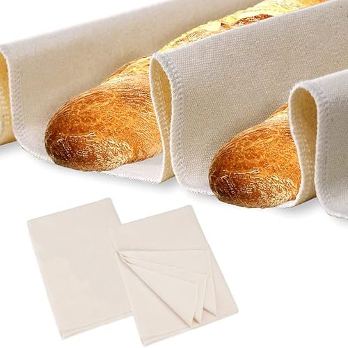 2 Piezas Lino para Pan 48 X 36 cm Tela de Lino para Masa Pan Accesorios de PanaderíA Paños de Linos para Panadería Paños para Preparar y Hornear la Masa Linos para Panaderías Principiantes
