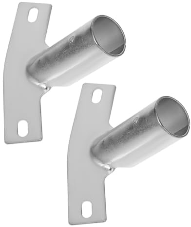 Didiseaon 2pcs Broom Handle Bracket, Iron Handle Connector for Poles, Threaded Tip Replacement, Easy Installation, for Brooms and Extension Pole Attachments