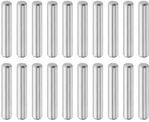 QUARKZMAN 20 Pz 4 mm x 22 mm perni di legno, perni cilindrici in acciaio inossidabile 316L supporto mensola perno perno asta fissaggio elementi mensola perni in metallo tonalità argento