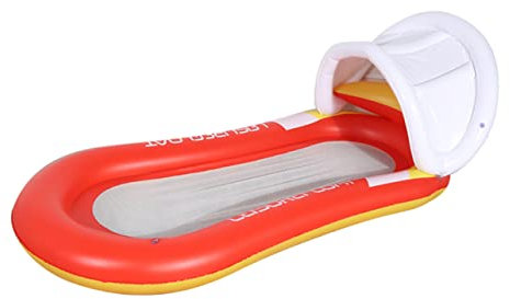 Supvox Aufblasbare Schwimmende Reihe Liege Chaise Lounges Wasser Hängematte Aufblasbare Reihe Aufblasbare Schwimmende Bett Orange