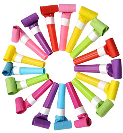 Ciieeo 50pièces Sifflets De Fête Plastique Jouets Pour Garçon Fille Accessoires De Fête Avec Bruit Pour Et Événements
