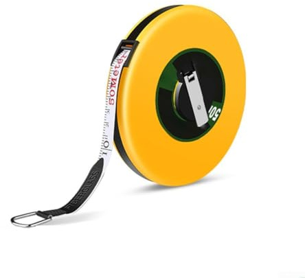 Mètre ruban à mesurer ergonomique en fibre confortable et fiable pour la construction et l'arpentage (100 m)