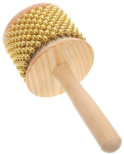 ibasenice Holzgriff Cabasa Percussion-instrument Mit Metallperlen Für Rhythmus-spiel Afrikanisches Musik-shaker-instrument Für Erwachsene Geeignet Für Verschiedene Musikstile