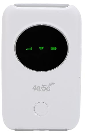 Denash 4G 5G LTE Mobile Hotspot, 300 Mbit/S Tragbare WLAN -Router mit SIM -Kartensteckplatz und 10 -Stunden -Batterie für die Reise