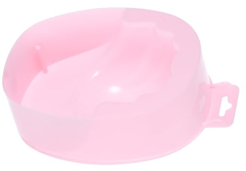 Recipiente para Remojo de Uñas Rectangular Capa, Plástico Rosa