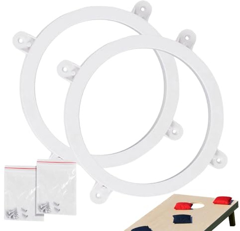Cornhole Ring Lights – Lochfelsen mit LED, wasserdicht, LED | Außenbeleuchtung Zubehör Night Play Backyard Game Glowing Circle Circle Ringe für Lawn Garden Camping Tailgate Family B