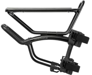 Topeak TetraRack GR1 Gepäckträger Schwarz, Fahrrad Gepäckträger aus Aluminium für Gravelbike und Rennrad mit QuickTrack System und Klettbefestigung