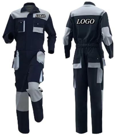 ZYWEHC Tute da Lavoro Multitasche da Uomo con Logo Personalizzato, Divise da Lavoro Personalizzate da Officina per Elettricista Saldatore Operaio Edile Pittore Color2,3XL