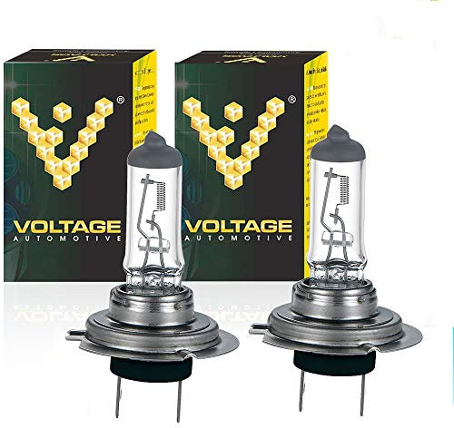 Voltage Automotive H7 Halogen Bulb (Pair) - Standard Replacement For High Beam Low Beam Driving Fog Lights