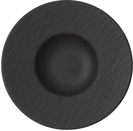 Villeroy & Boch Manufacture Rock Plato para pasta Porcelana Premium, Negro (Rock), 28 cm