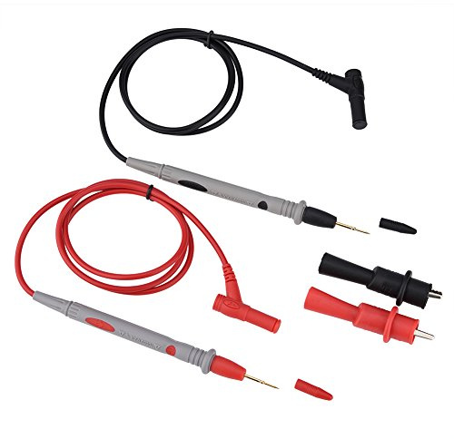 Cavi di Misura, Sonde Multimetro Universalmente Precise, 1000V 20A Cavi per Test Multimetro con Pinze a Coccodrillo, CAT.III Sicurezza, Adatto a Multimetri, Elettricisti, Scuola, Laboratorio