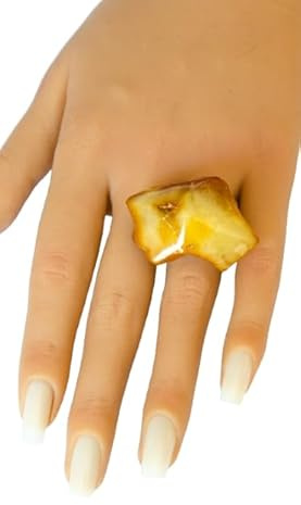 Ring Bernstein GELB Damen Männer Schmuck Silber 925 NEU UNIKAT- R26