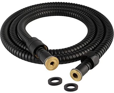 Hibbent All Metal Shower Hose, 59 Inch Stainless Steel Extra Long Bathroom Shower Hose Replacement, Anti-Twist Flexible Handheld Shower Head Hose Extension with Brass Insert & Nut, Oil Rubbed Bronze