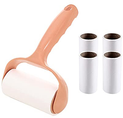 LLNC Fusselrolle für Kleidung, Fusselrollen für Tierhaare, Entferner Roller, Extra Sticky Roller für Kleidung, Teppich, Sofa, Möbel, Fusselentferner, Bürste, 1 Rolle + 4 Nachfüller
